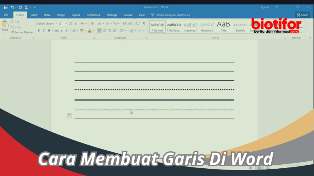 Panduan Lengkap Cara Membuat Garis Di Word