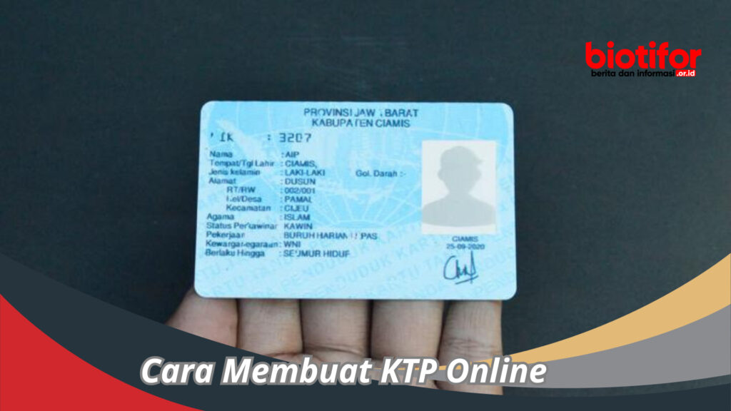 Cara Membuat Ktp Online Tanpa Datang Ke Kelurahan Biotifor