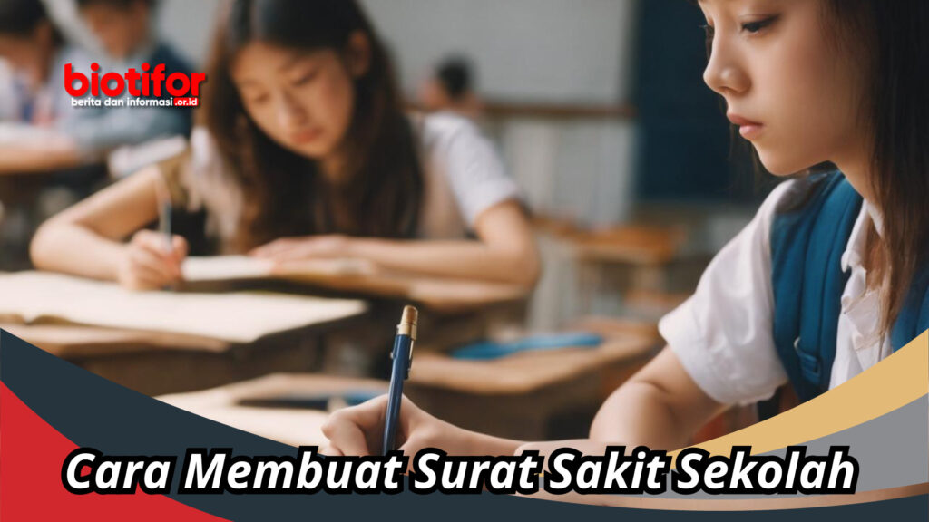 Cara Membuat Surat Sakit Sekolah Yang Baik Dan Benar