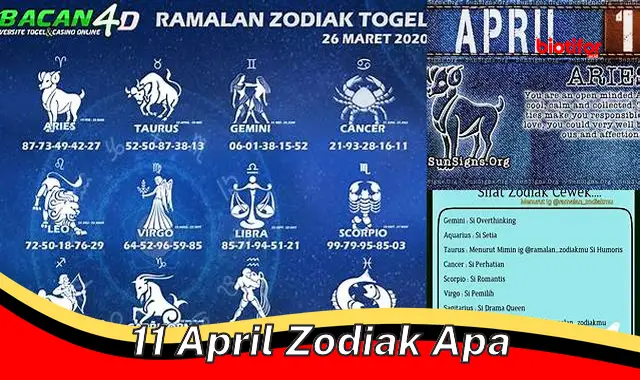 Zodiak 11 April: Ramalan, Sifat, dan Tokoh Terkenal