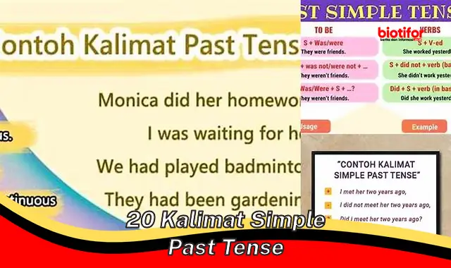 Pelajari 20 Kalimat Simple Past Tense yang Paling Penting dalam Bahasa Inggris