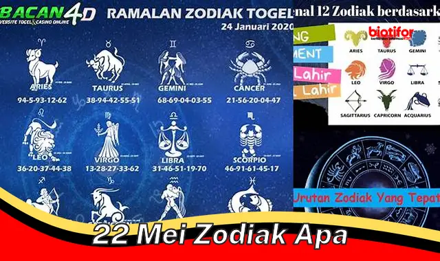 22 mei zodiak apa