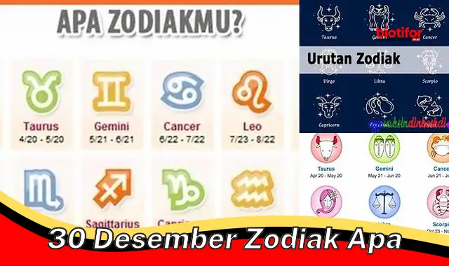30 desember zodiak apa