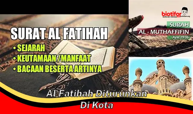 Al Fatihah: Surah Pembuka yang Diturunkan di Kota Suci Mekkah