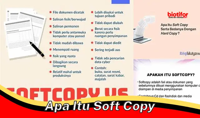 Pengertian Soft Copy: Keunggulan dan Tips Pemanfaatannya