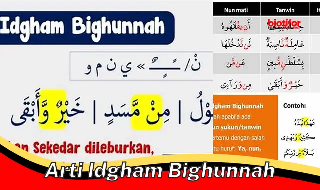 Arti Idgham Bighunnah: Pengertian dan Manfaatnya