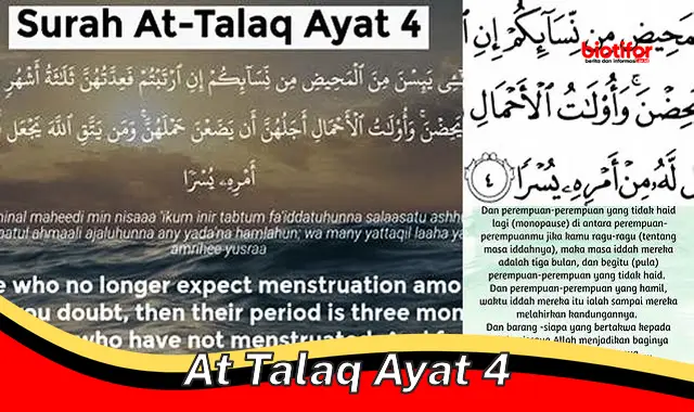 Rahasia Wajib Diketahui Tentang Talak dalam Surat At-Talaq Ayat 4