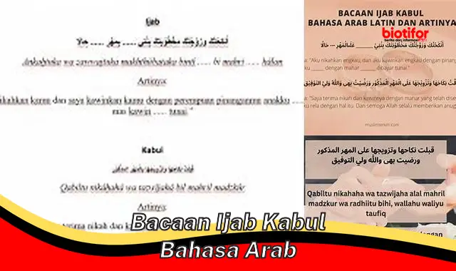 Pentingnya Bacaan Ijab Kabul Bahasa Arab dalam Pernikahan Islam