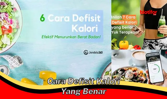 Rahasia Defisit Kalori: Panduan Lengkap untuk Penurunan Berat Badan yang Sehat