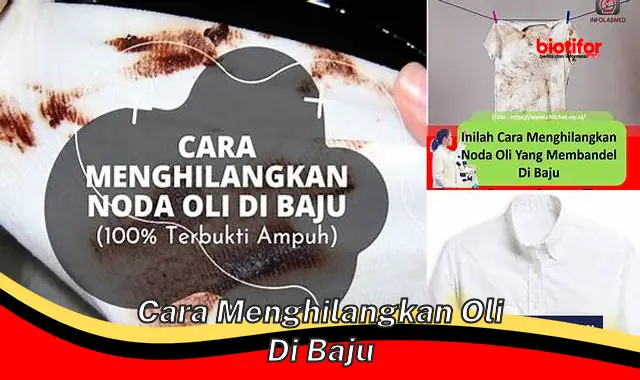 Cara Ampuh Hilangkan Noda Oli di Baju Secara Efektif