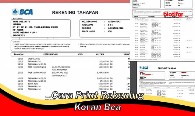 Panduan Lengkap Cara Mudah Print Rekening Koran BCA