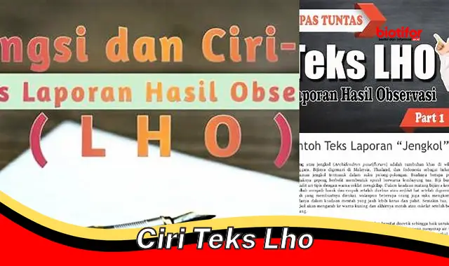 Kenali Ciri Teks Lho: Panduan Lengkap untuk Memahami Berbagai Jenis Teks