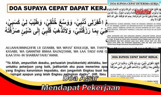 Doa Dahsyat Agar Cepat Dapat Pekerjaan Idaman