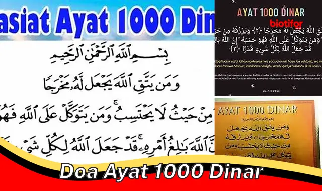 Panduan Lengkap Doa Ayat 1000 Dinar: Manfaat, Tata Cara, dan Ijazah