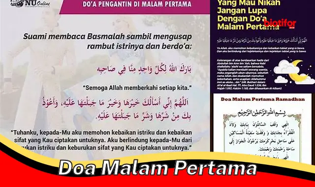 Doa Malam Pertama: Memulai Pernikahan yang Berkah dan Bahagia