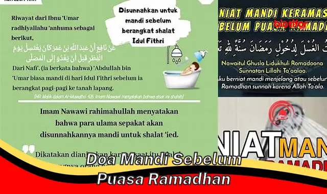 Panduan Lengkap Doa Mandi Sebelum Puasa Ramadhan