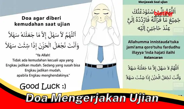 doa mengerjakan ujian
