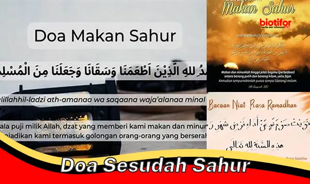 Doa Penuh Berkah untuk Sahur yang Istimewa