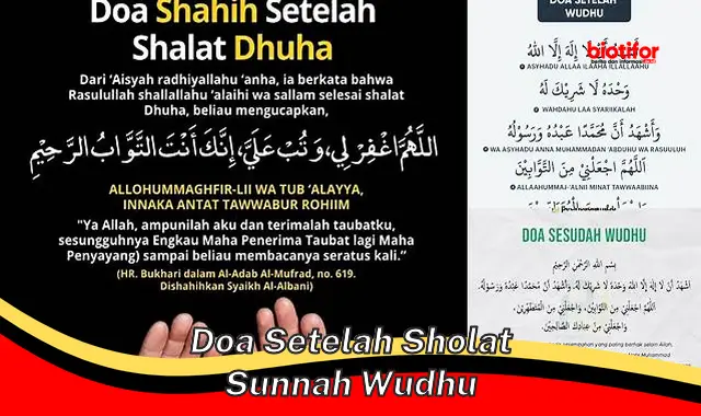 Bacaan Doa Setelah Sholat Sunnah Wudhu yang Lengkap dan Berkah