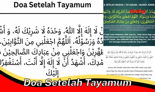 Rahasia Doa Setelah Tayamum: Sempurnakan Ibadahmu