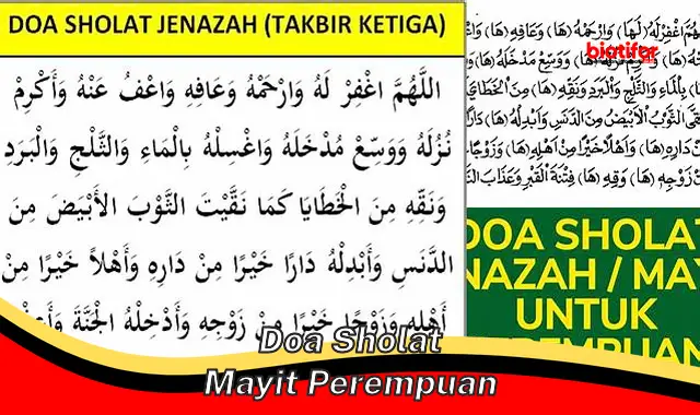 Panjatkan Doa Sholat Mayit Terbaik untuk Perempuan, Mohon Ampunan dan Rahmat