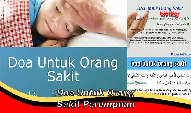 doa untuk orang sakit perempuan