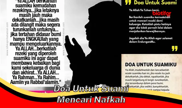 Doa Dahsyat untuk Suami Lancar Mencari Nafkah