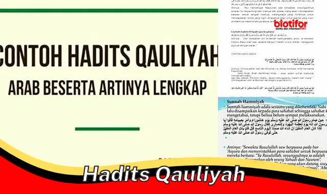 Hadis Qauliyah: Sabda Rasulullah, Sumber Ajaran Islam