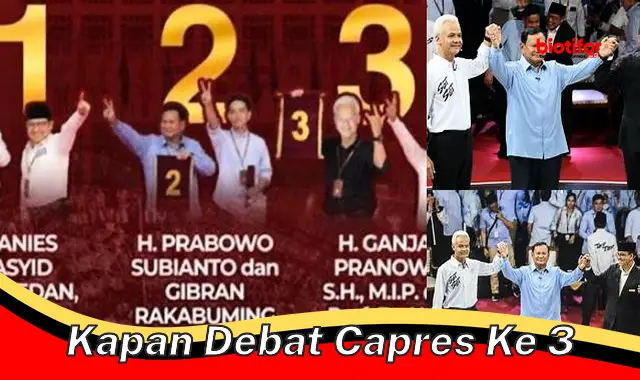 Catat Tanggalnya! Kapan Debat Calon Presiden Ketiga Akan Digelar?