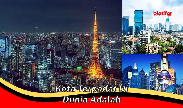 Daftar Lengkap: Kota Terpadat di Dunia