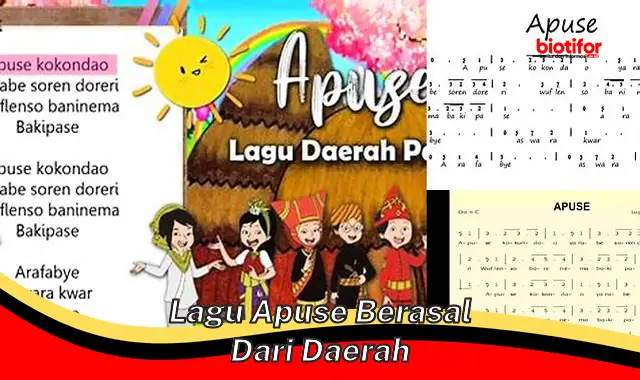 Asal Usul Lagu Apuse, Lagu Daerah yang Mendunia