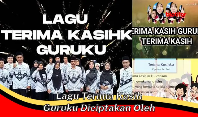 Pencipta Lagu Terima Kasih Guruku yang Menginspirasi