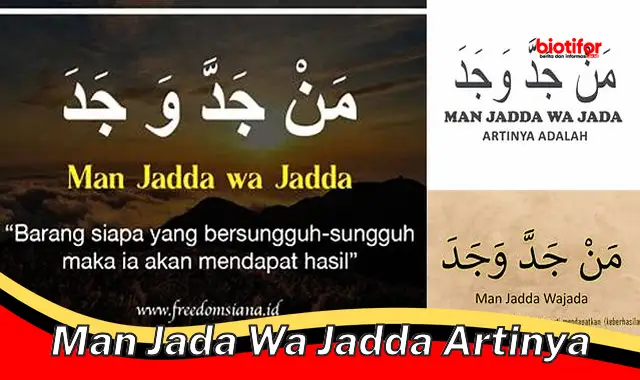 Pengertian "Man Jadda Wa Jadda" dan Rahasia Sukses