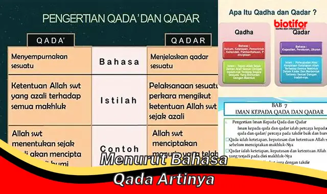 Panduan Lengkap "Menurut Bahasa Qada Artinya" untuk Keadilan dan Hukum Islam