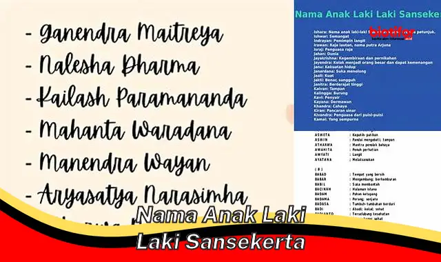 Daftar Nama Bayi Laki-Laki Sansekerta yang Indah dan Bermakna