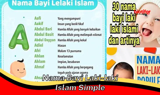 Dapatkan Nama Bayi Laki-Laki Islam Simple dan Bermakna - Biotifor