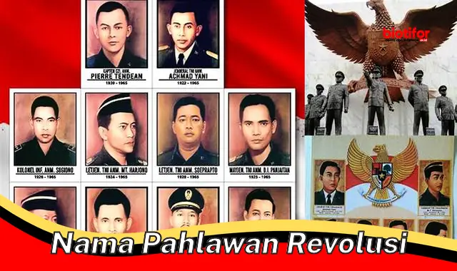 Daftar Lengkap Nama-Nama Pahlawan Revolusi Indonesia