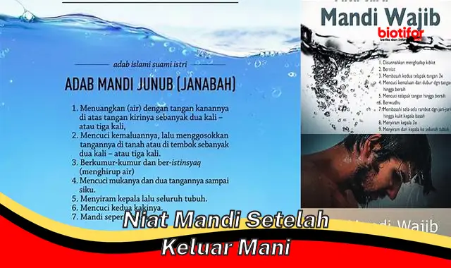 Panduan Lengkap Niat Mandi Setelah Keluar Mani: Wajib dan Berkah