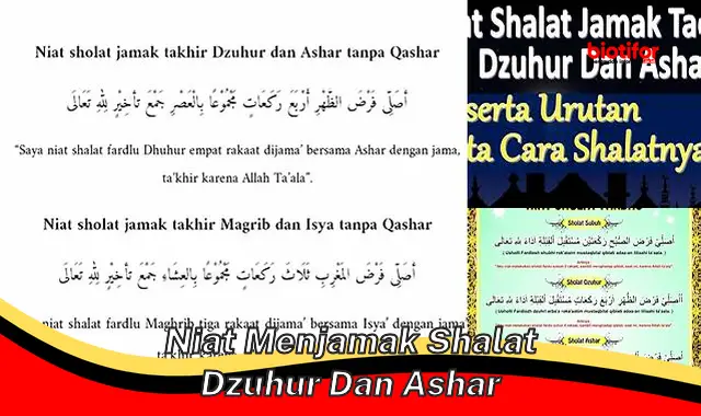 Panduan Lengkap: Niat Menjamak Shalat Dzuhur dan Ashar