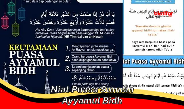 niat puasa sunnah ayyamul bidh