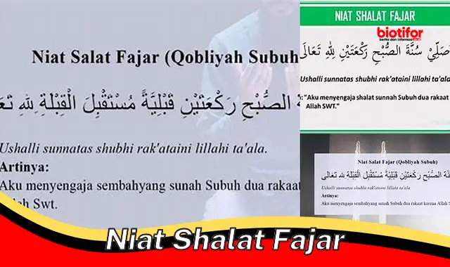 Niat Shalat Fajar yang Sempurna: Panduan Lengkap untuk Muslim