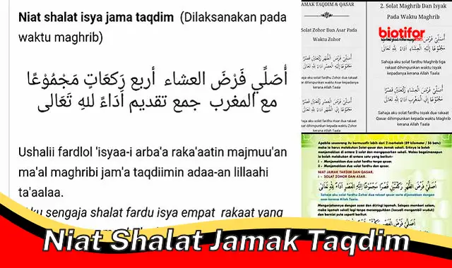 Panduan Niat Shalat Jamak Taqdim: Mudahkan Ibadah Anda