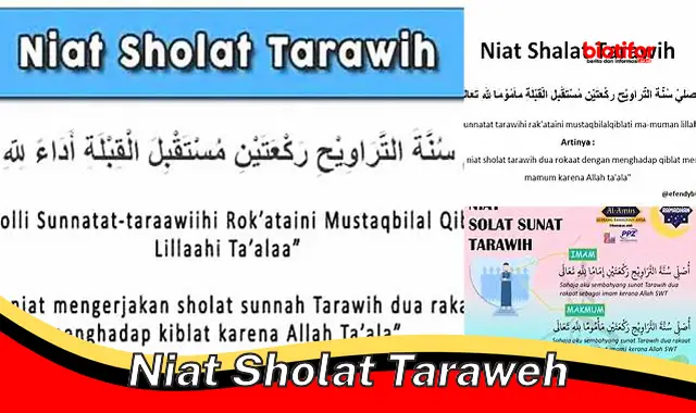 Panduan Niat Sholat Tarawih: Pahala Berlipat di Malam Ramadhan