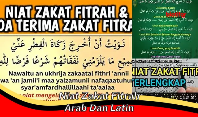 Ini Dia Niat Zakat Fitrah Lengkap Arab Latin dan Artinya