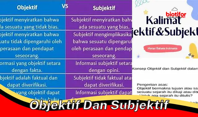 Panduan Esensial: Objektif vs Subjektif - Panduan untuk Berpikir Kritis