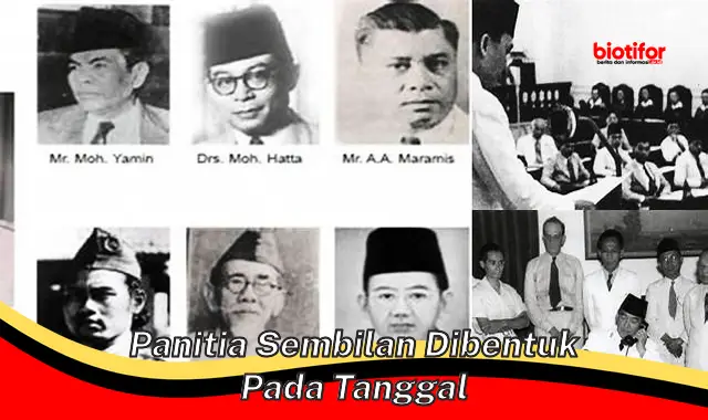 panitia sembilan dibentuk pada tanggal