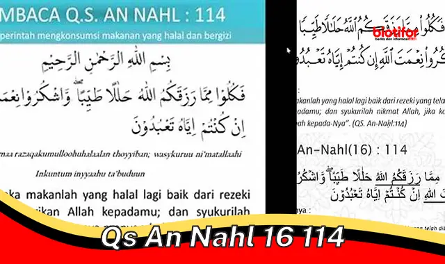 Makna dan Hikmah QS An Nahl 16:114 tentang Bersyukur