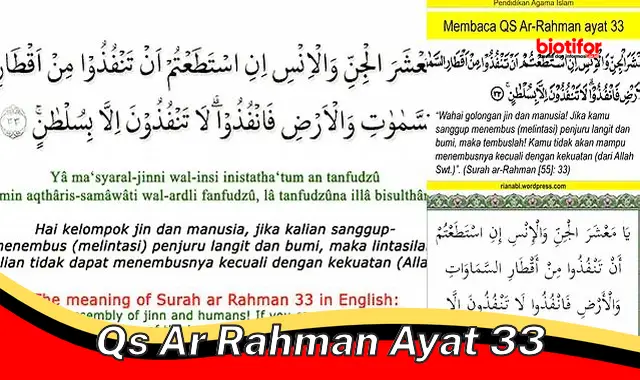 Nikmati Rahmat Allah, Renungkan Ayat Ar-Rahman 33