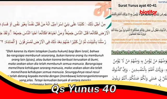 Pahami Rahasia Rezeki dan Kekuatan dalam QS Yunus Ayat 40