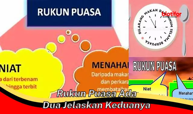 rukun puasa ada dua jelaskan keduanya